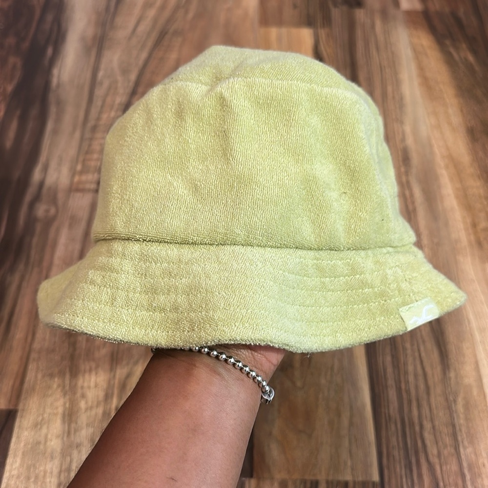 Terry Lime Green Bucket Hat O/S